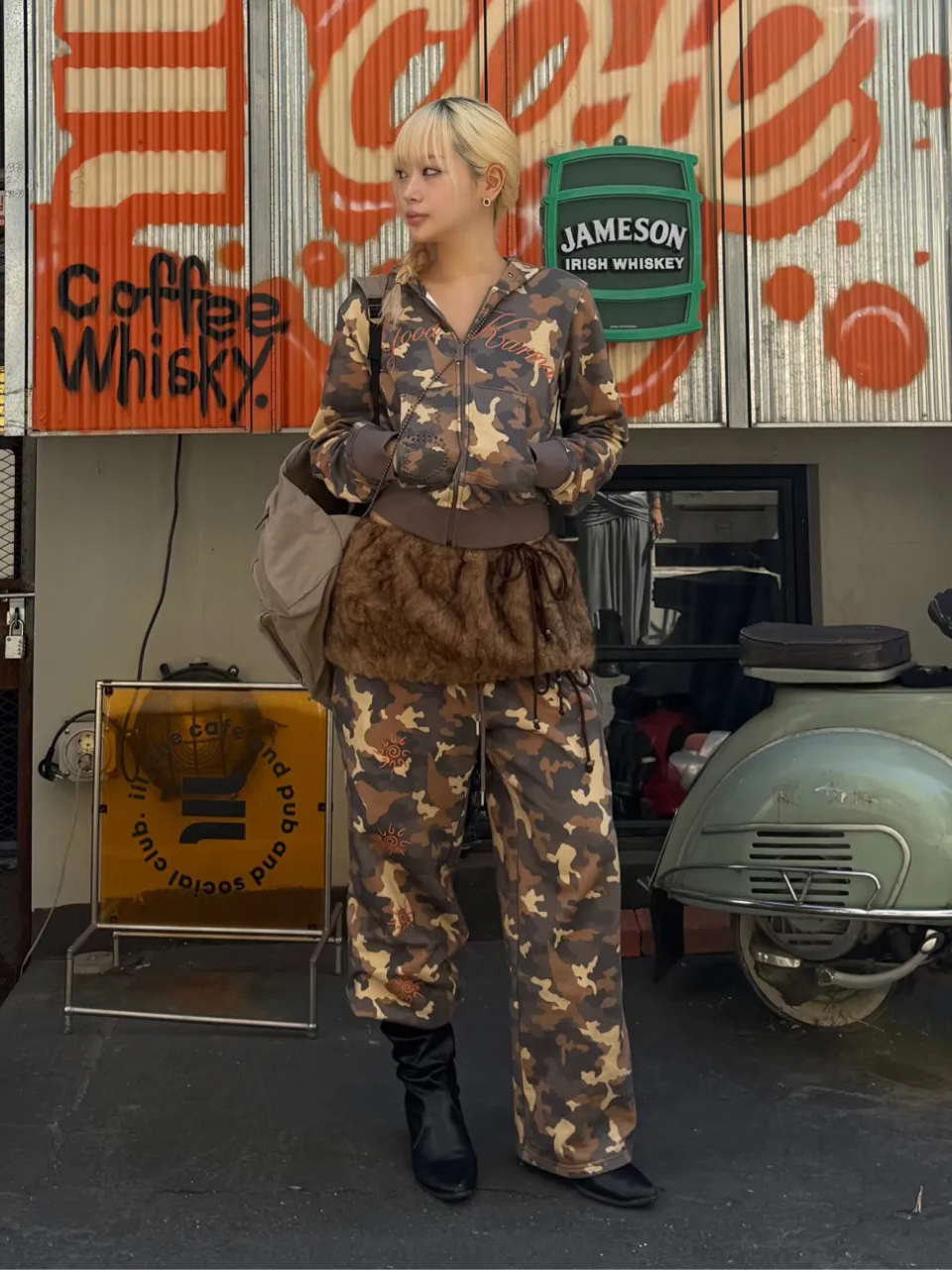 Karma Hooded Zip-Up Forest Camo