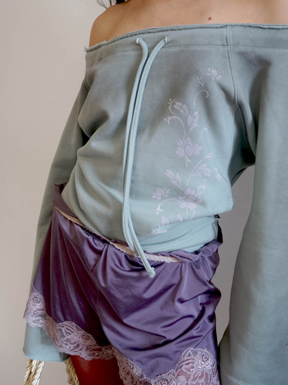 Wide Bell Sleeve Sweatshirt Mint