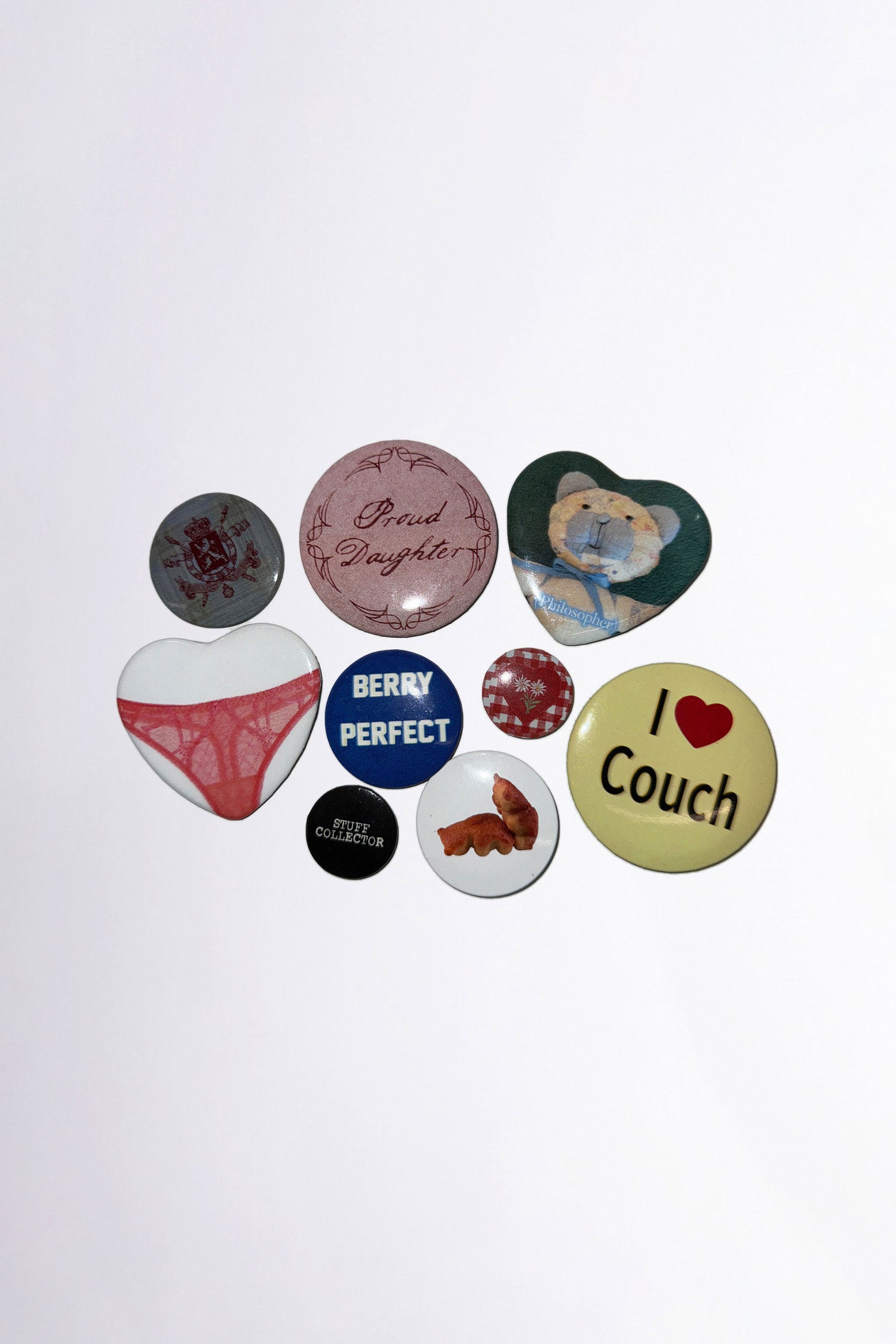 Tin Brooch Set Multi
