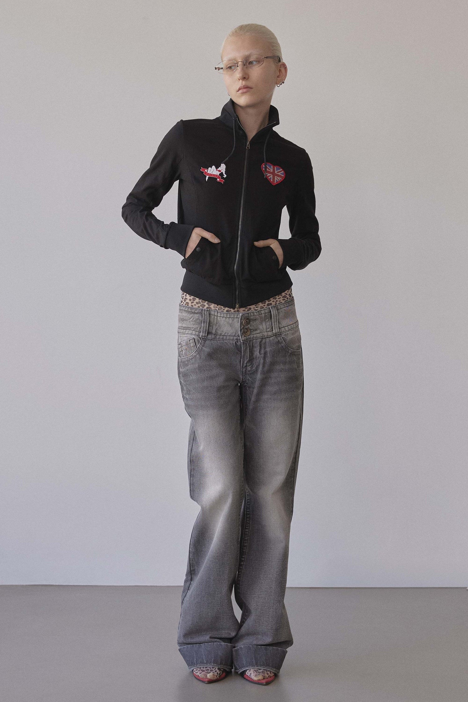 Union Jack Engineered Denim Washed Gray