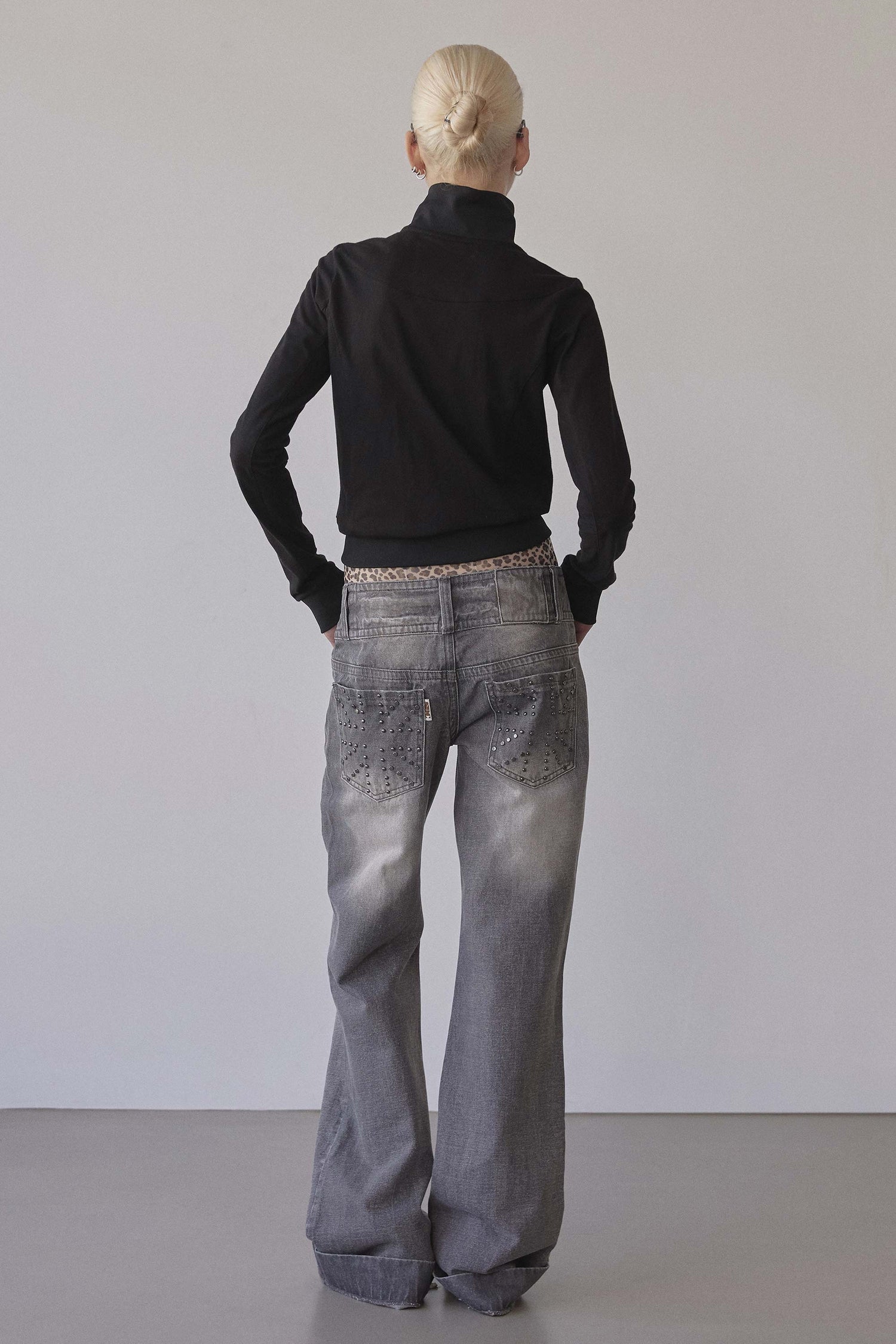 Union Jack Engineered Denim Washed Gray
