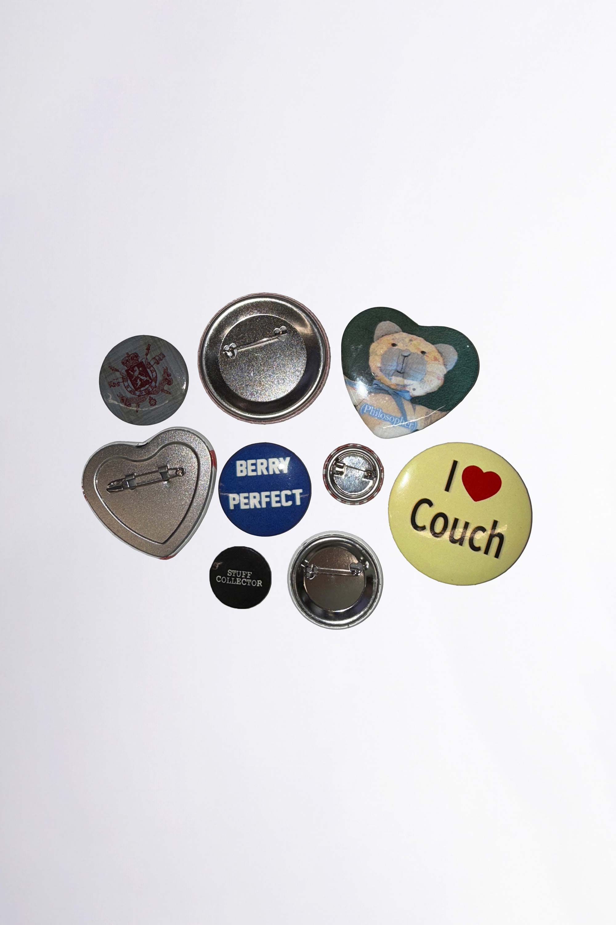Tin Brooch Set Multi