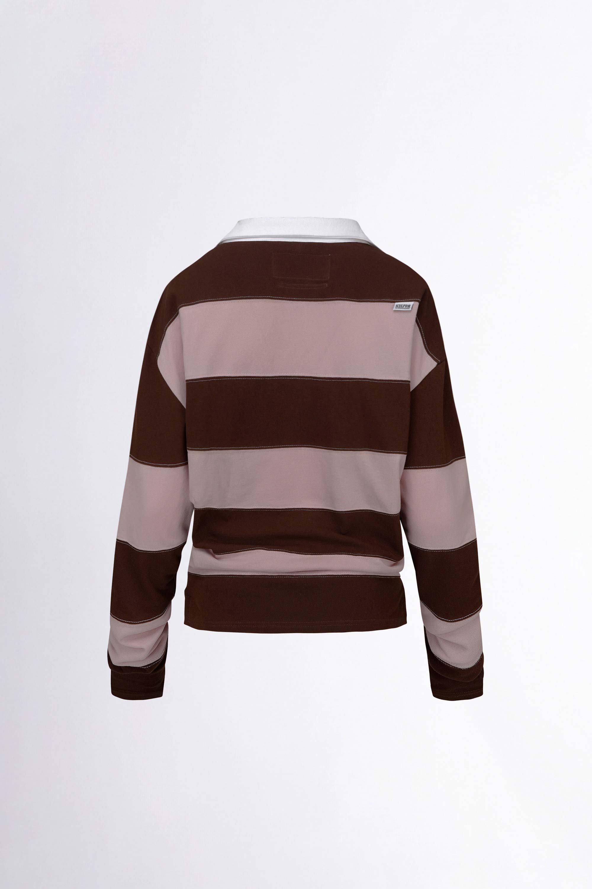 Rugby Striped Polo Jersey Pink/Brown