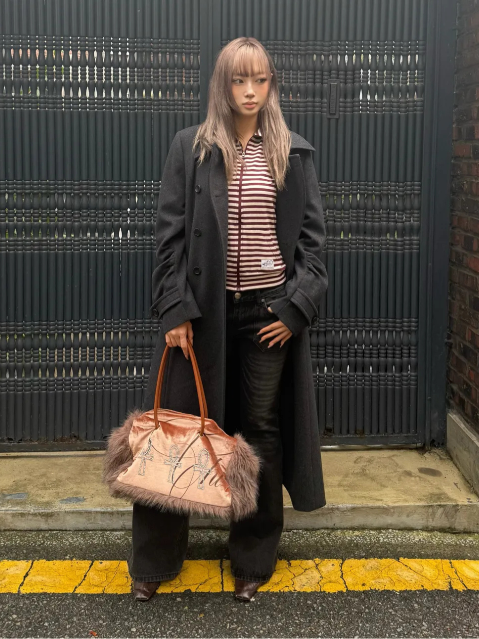 Whiskered Bootcut Denim Washed Gray