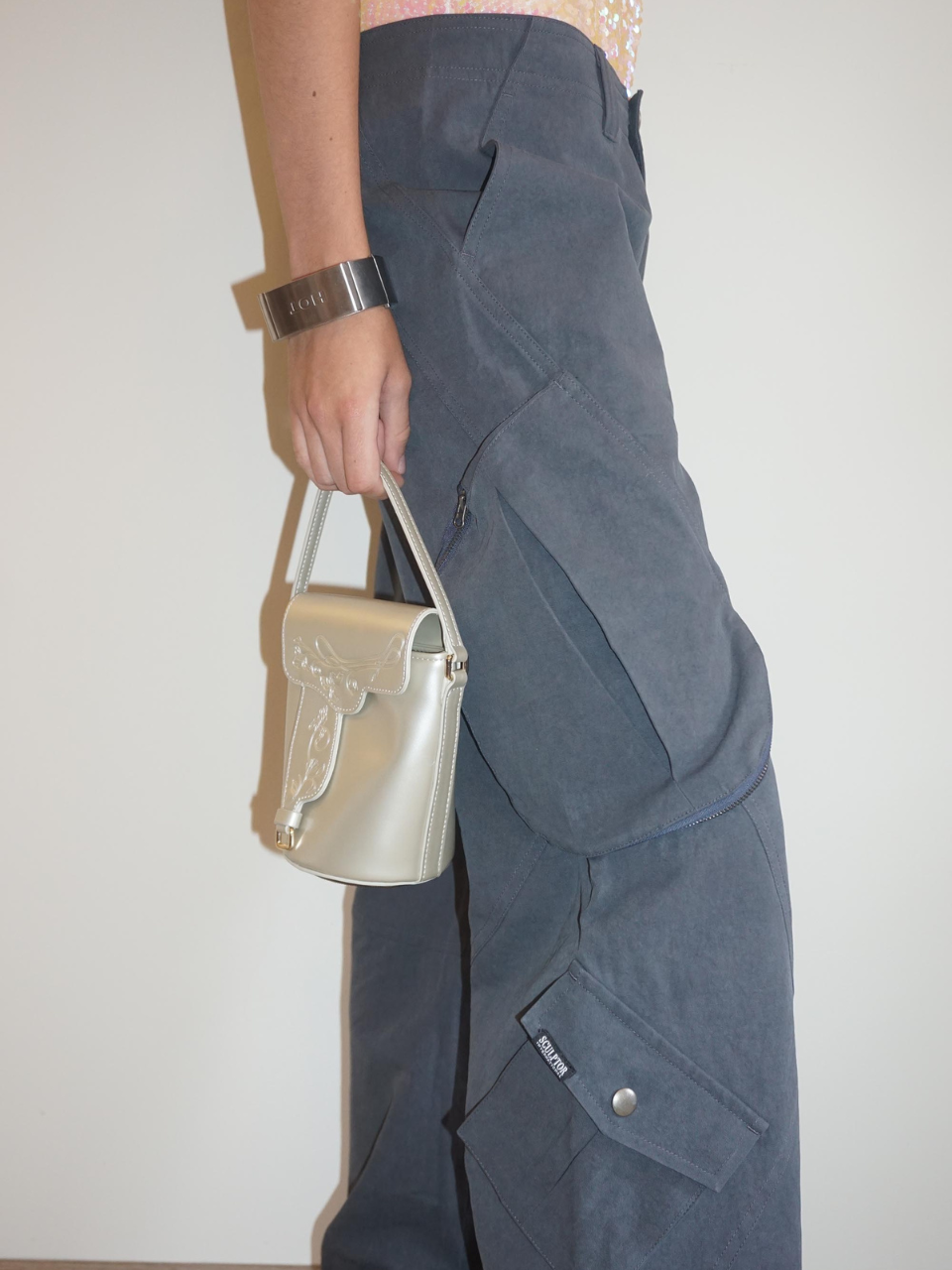 Washed Cargo Pants Dusty Navy