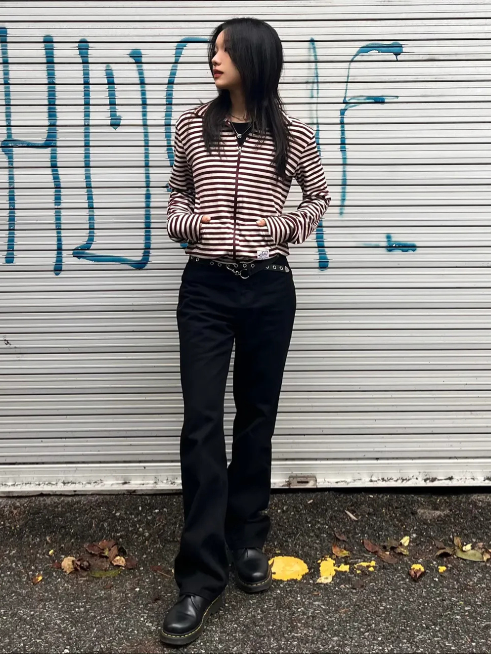 Light Weight Striped Jersey Burgundy