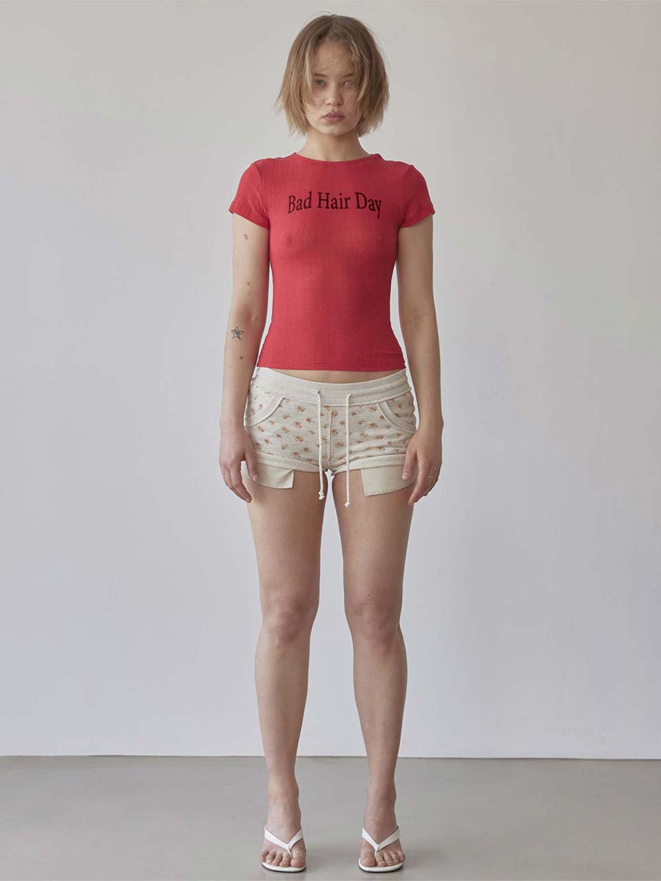 Bad Hair Day Tee Red