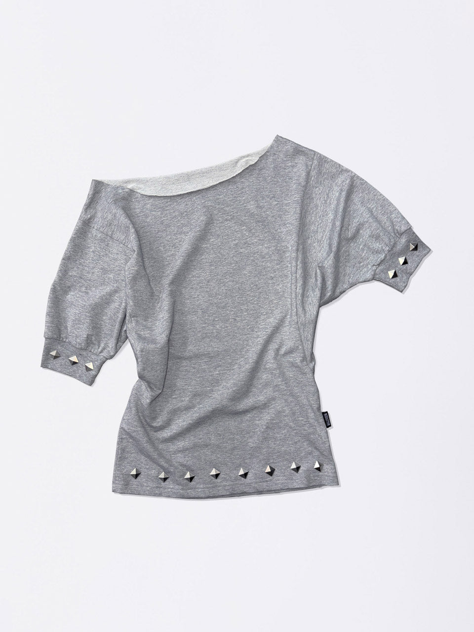 【SCULPTOR】Stud Half Sleeve Sweatshirt Melange Gray Stud Half Sleeve Sweatshirt Melange Gray – SCULPTOR JAPAN