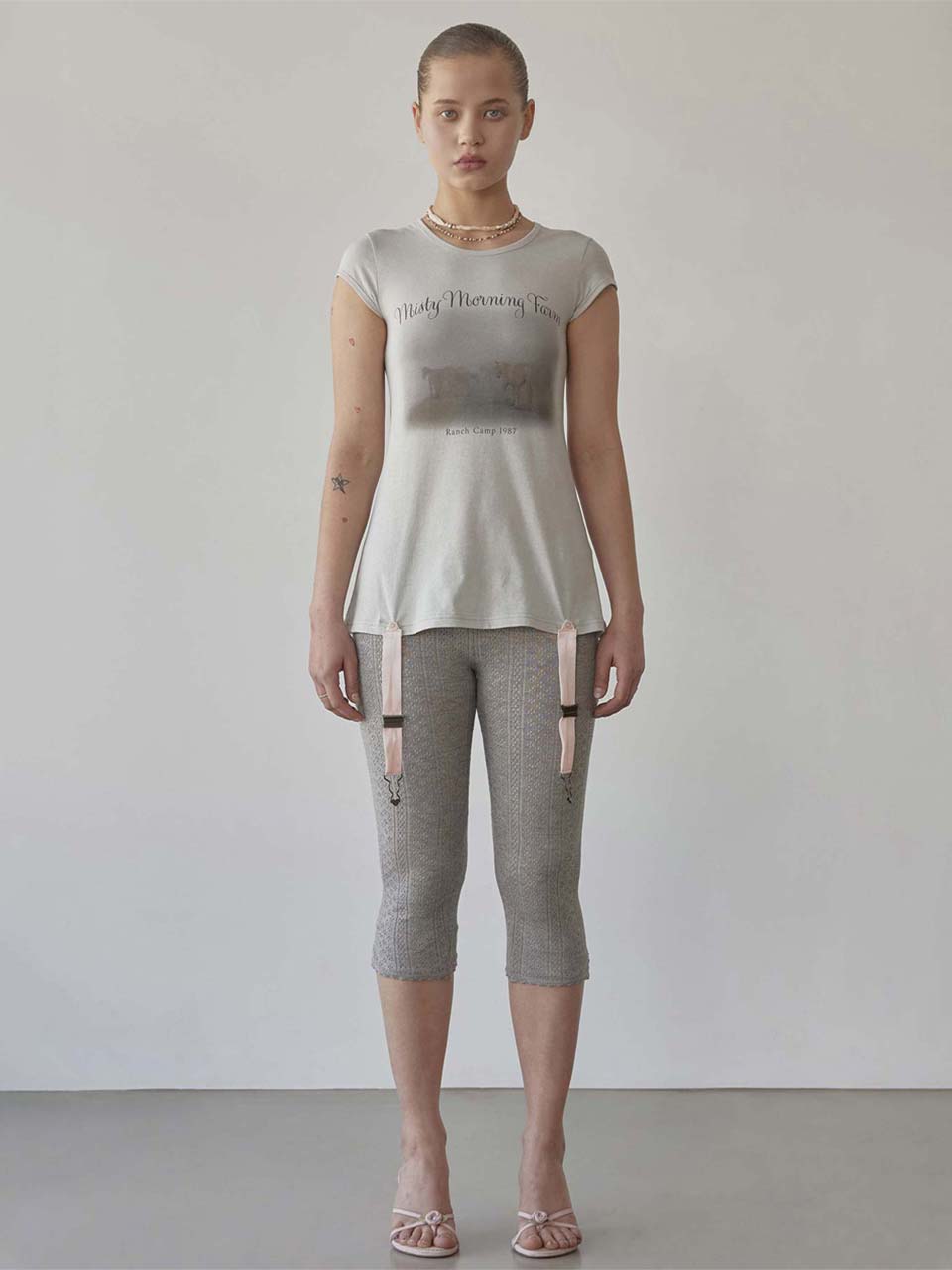 Ranch Lingerie Tee Misty Blue
