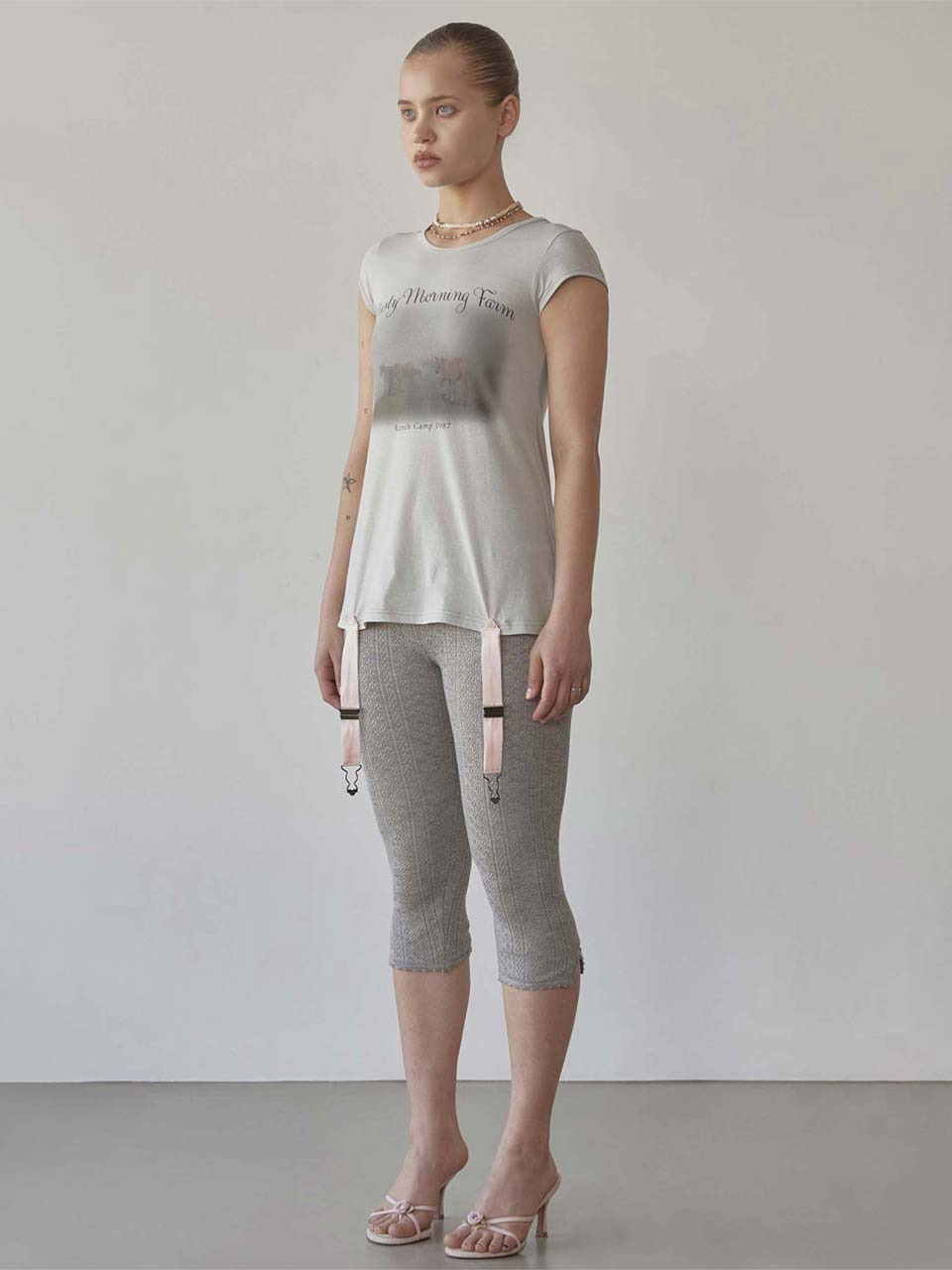 Ranch Lingerie Tee Misty Blue