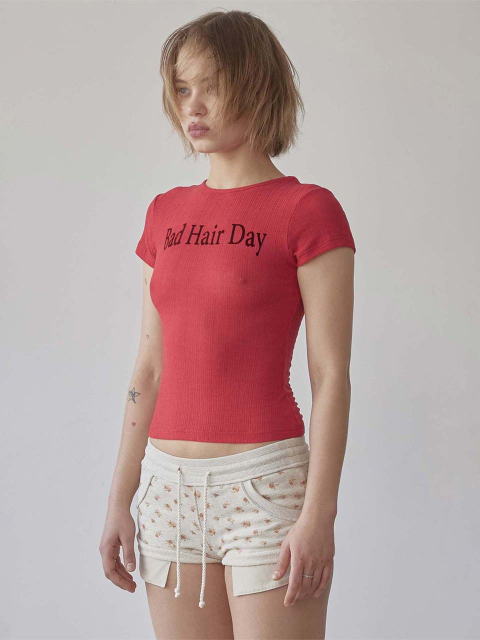 Bad Hair Day Tee Red