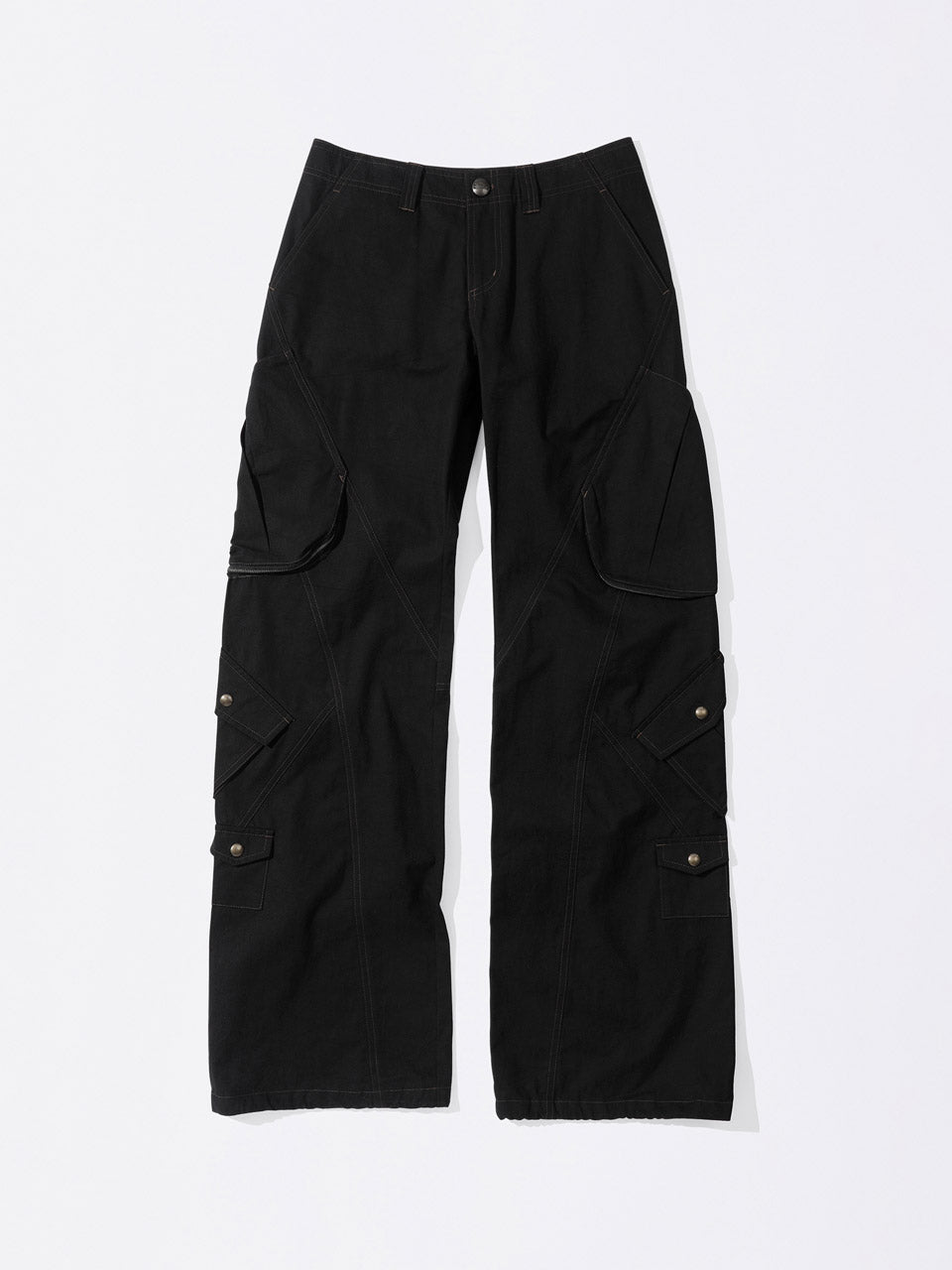 Washed Cargo Pants Black