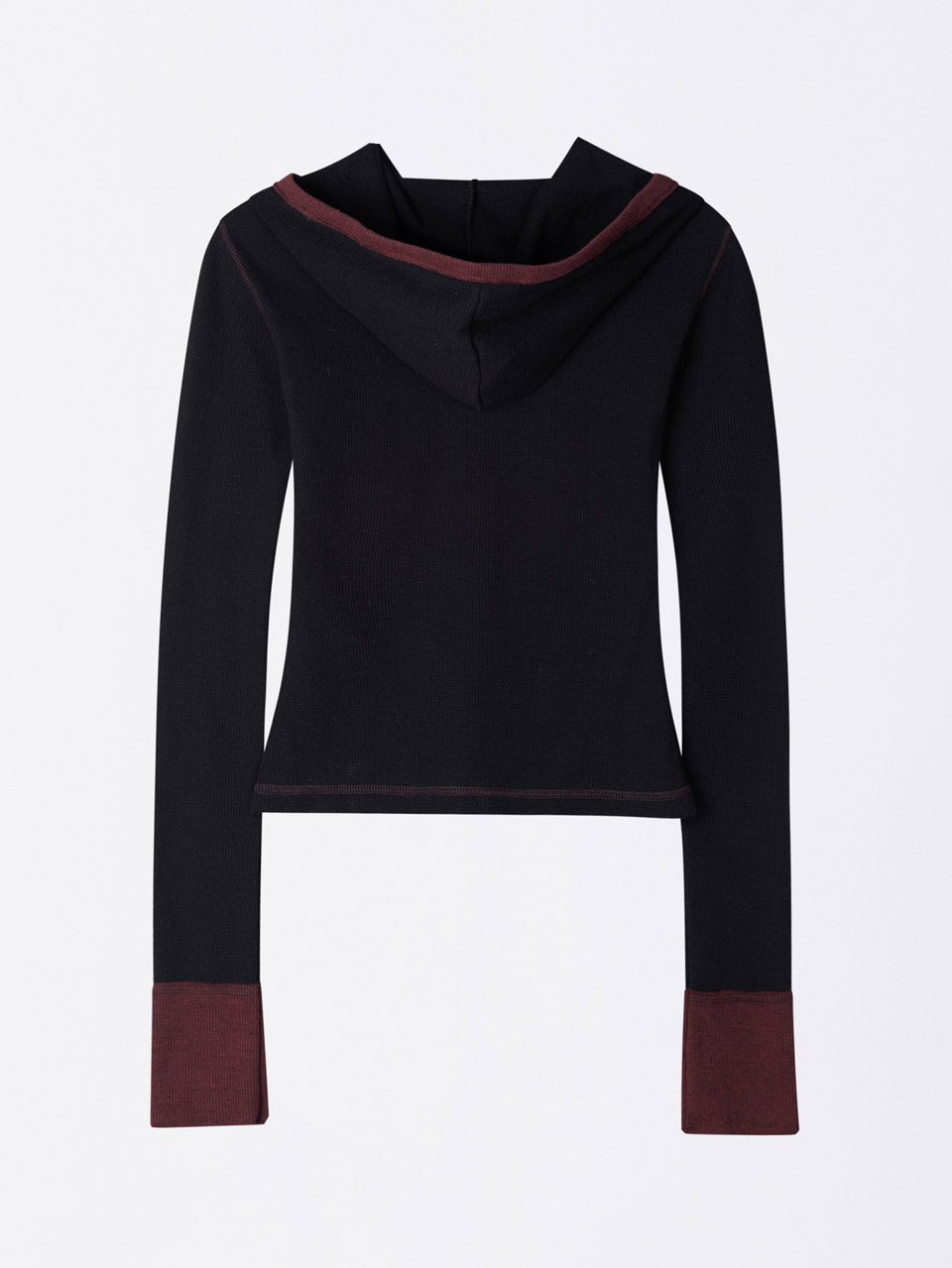 Heather Hoodie Tee Black