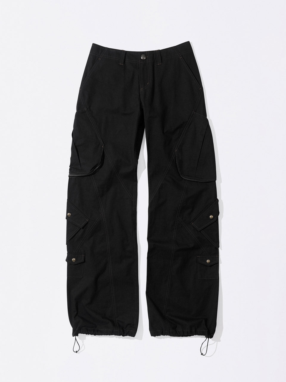 Washed Cargo Pants Black