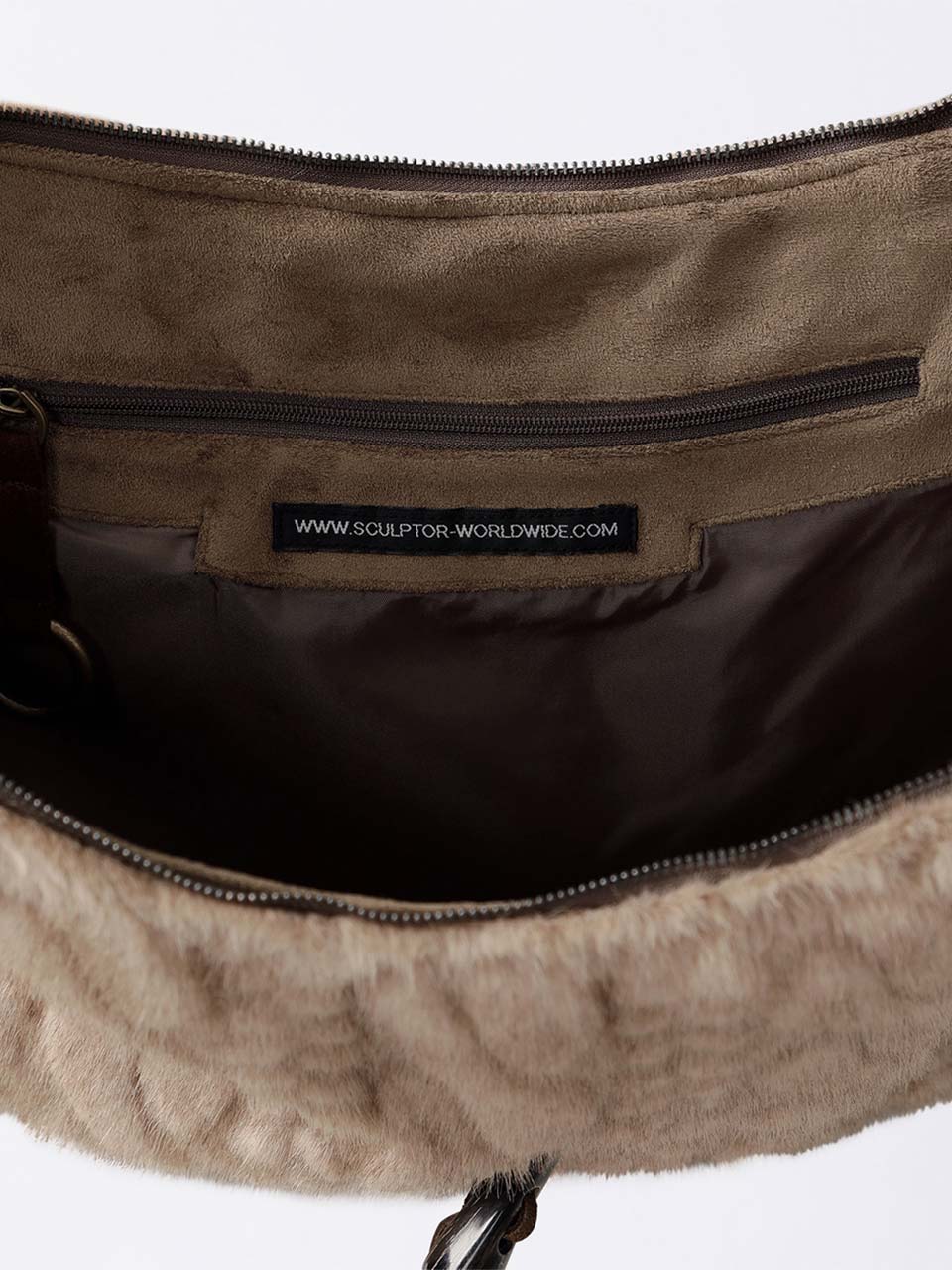 Horseshoe Fur Bag Brown