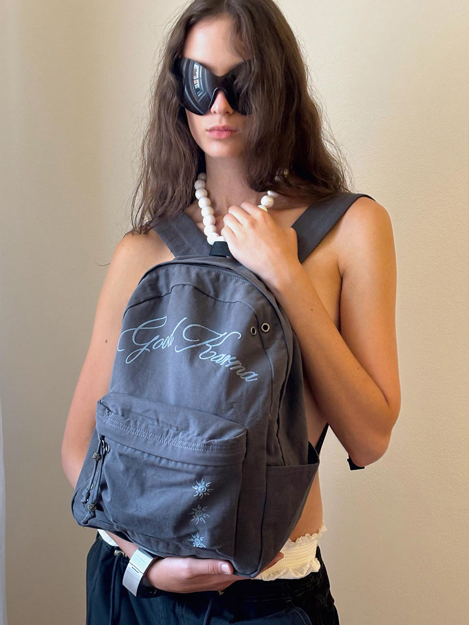Karma Vintage Backpack Charcoal