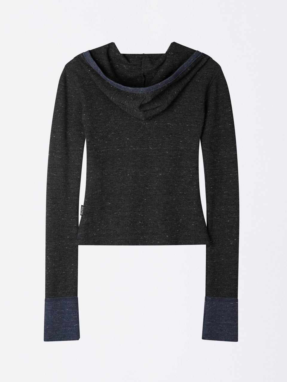Heather Hoodie Tee Charcoal