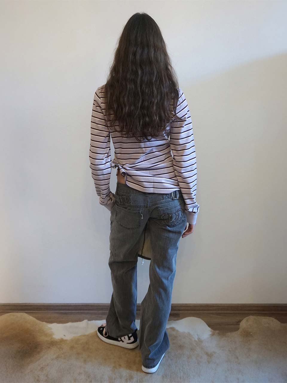 Apron Layered Denim Charcoal