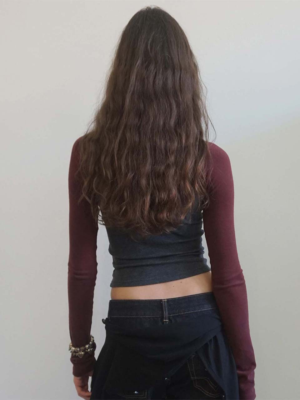 Good Karma Raglan Tee Charcoal/Burgundy