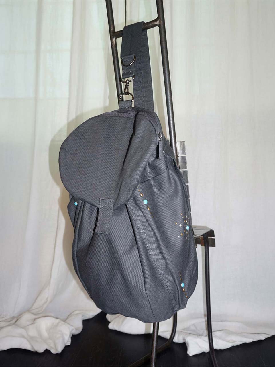 Three-Way Stud Twill Bag Cool Gray