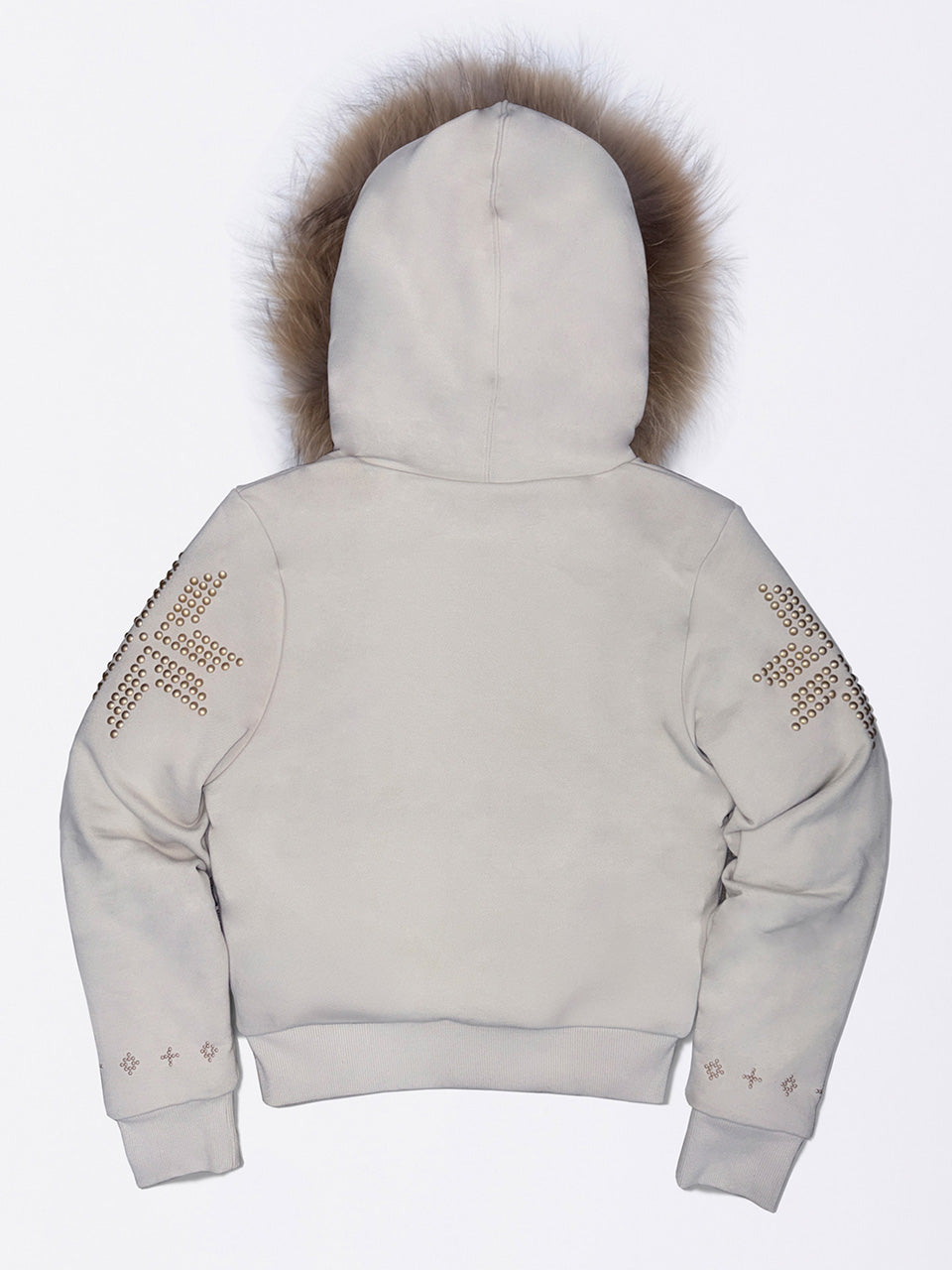 【11月中旬お届け予定】Fur Trimming Hooded Zip-Up Dirty White