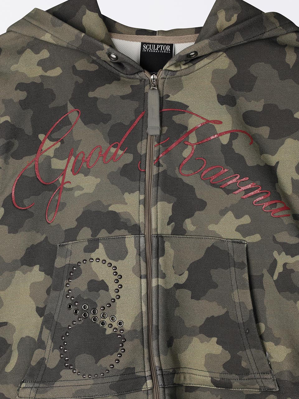 Karma Hooded Zip-Up Forest Camo