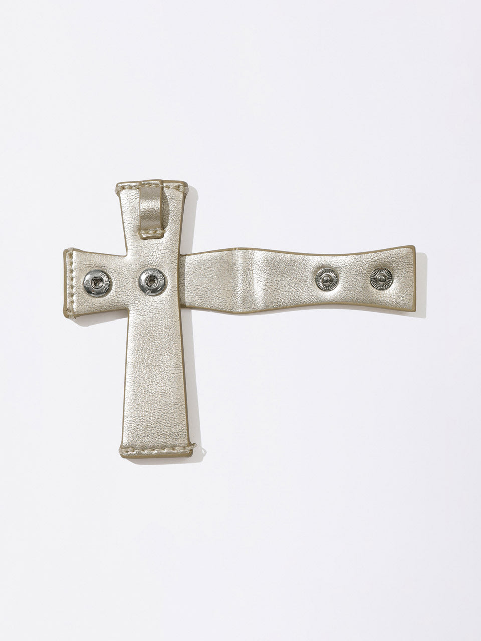 Cross Strap Layered Wallet Gold