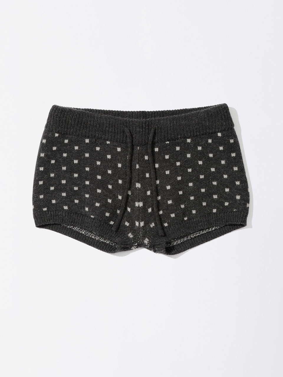Snowflake Knit Shorts Gray