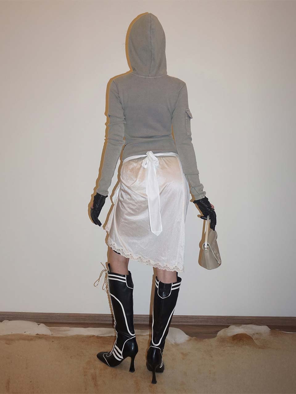 Washed Pocket Hoodie Gray