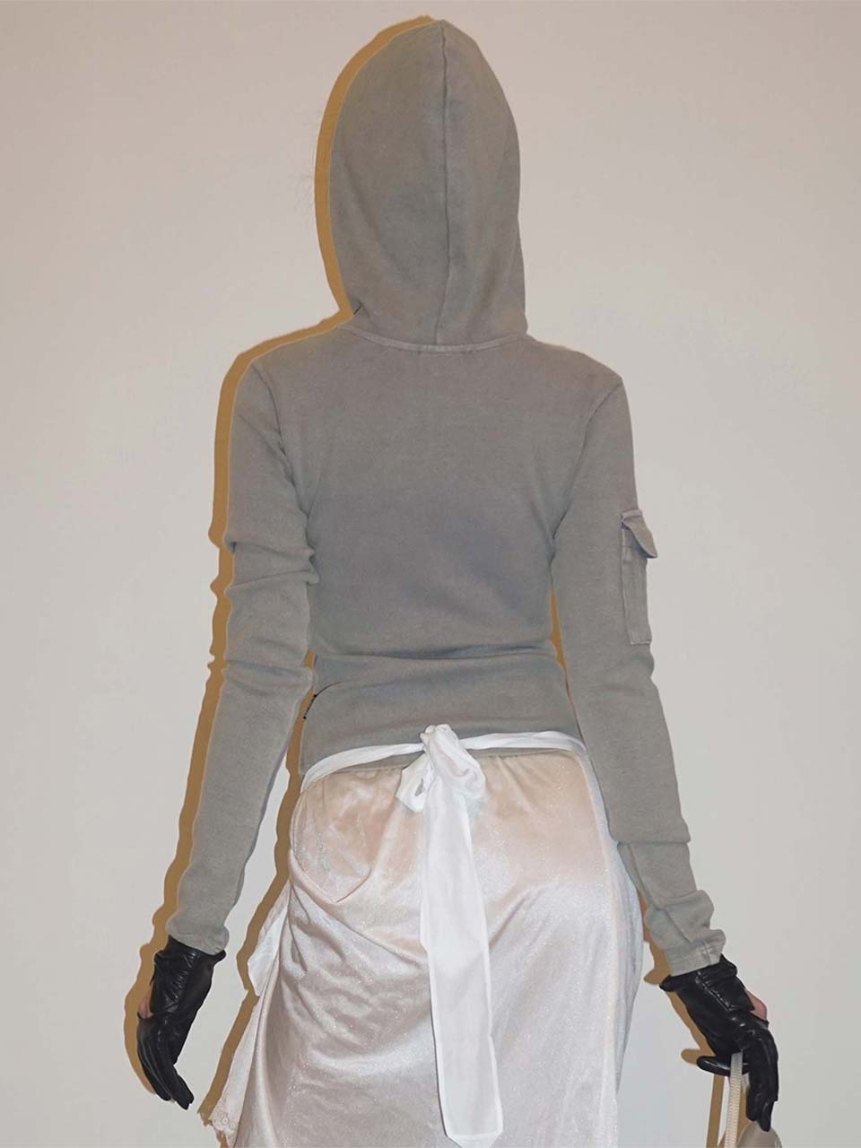 Washed Pocket Hoodie Gray