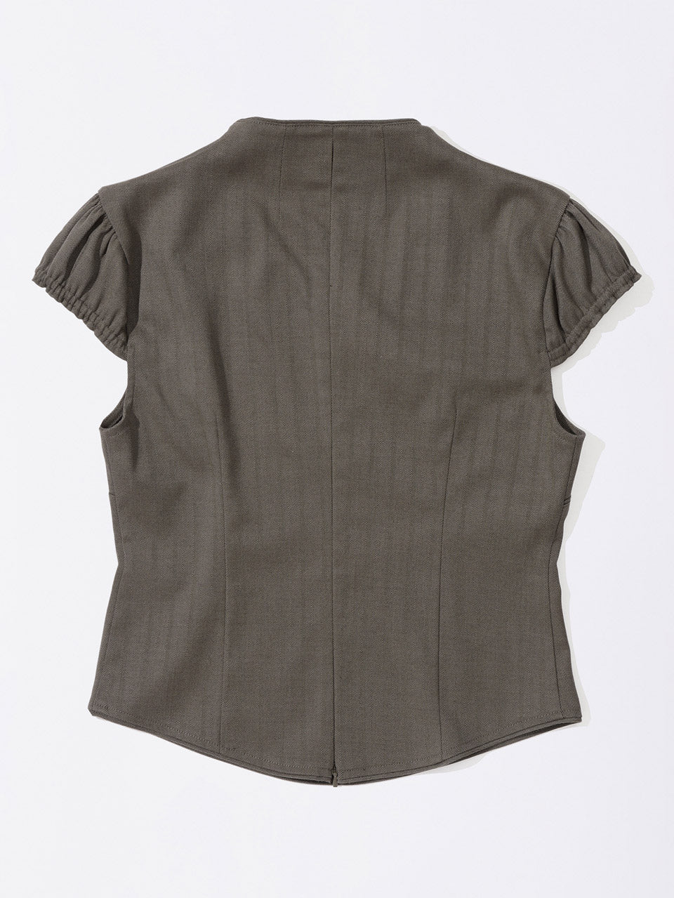 Wool Qipao Blouse Khaki Brown
