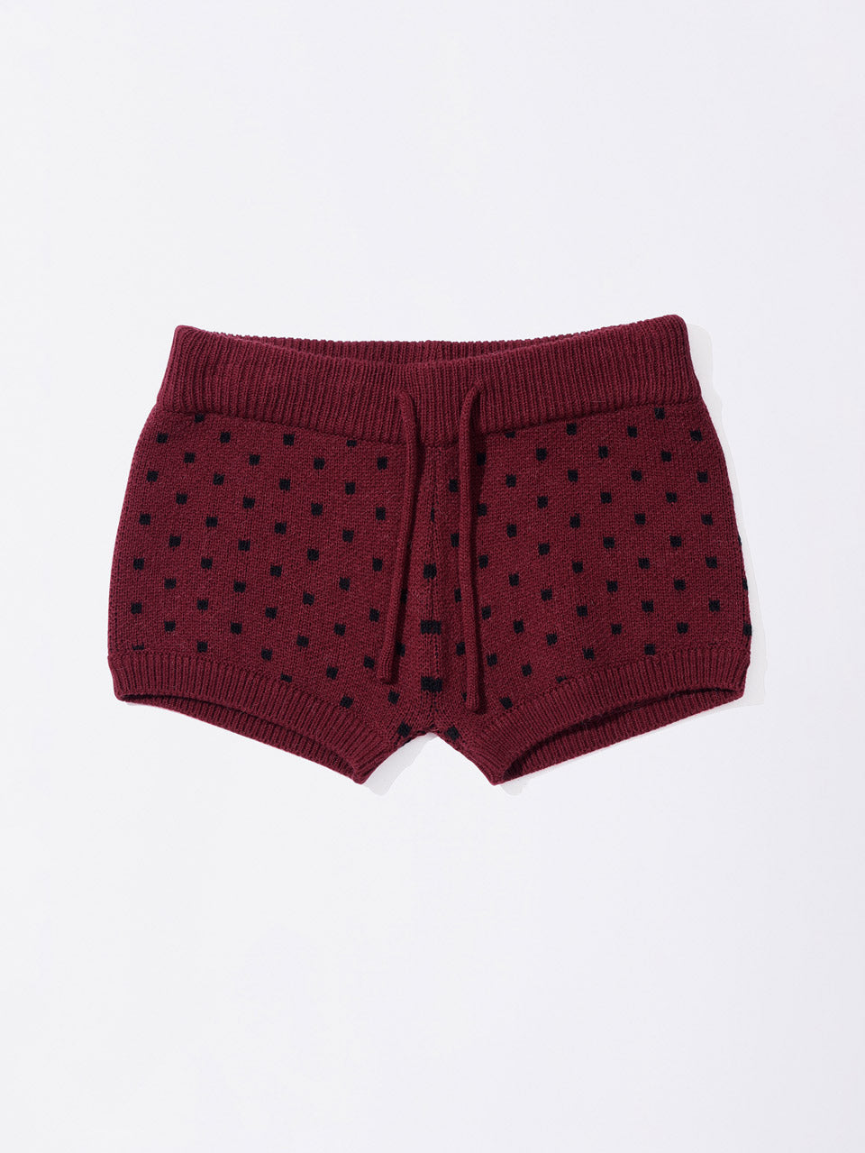 Snowflake Knit Shorts Ladybug