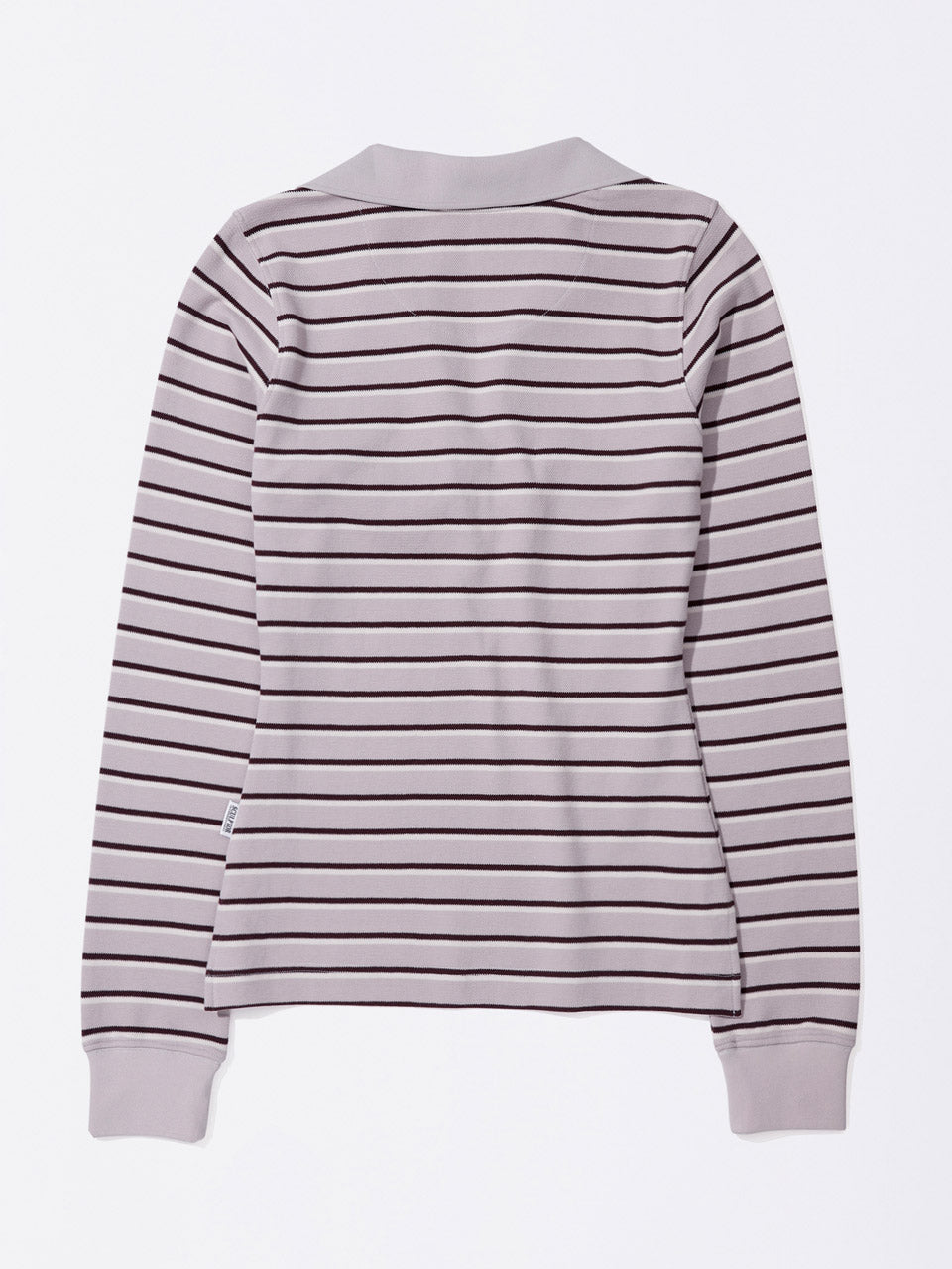 Shirring Tennis Shirt Lavender Stripe