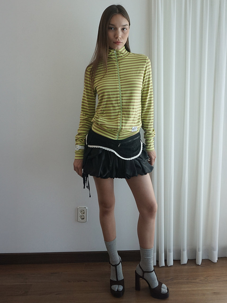 Light Weight Striped Jersey Lime