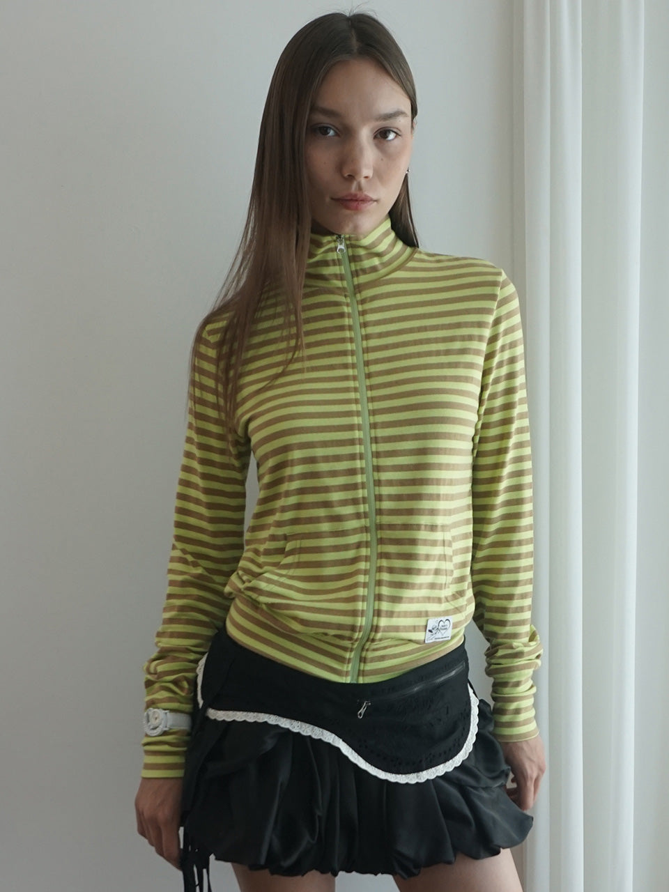 Light Weight Striped Jersey Lime