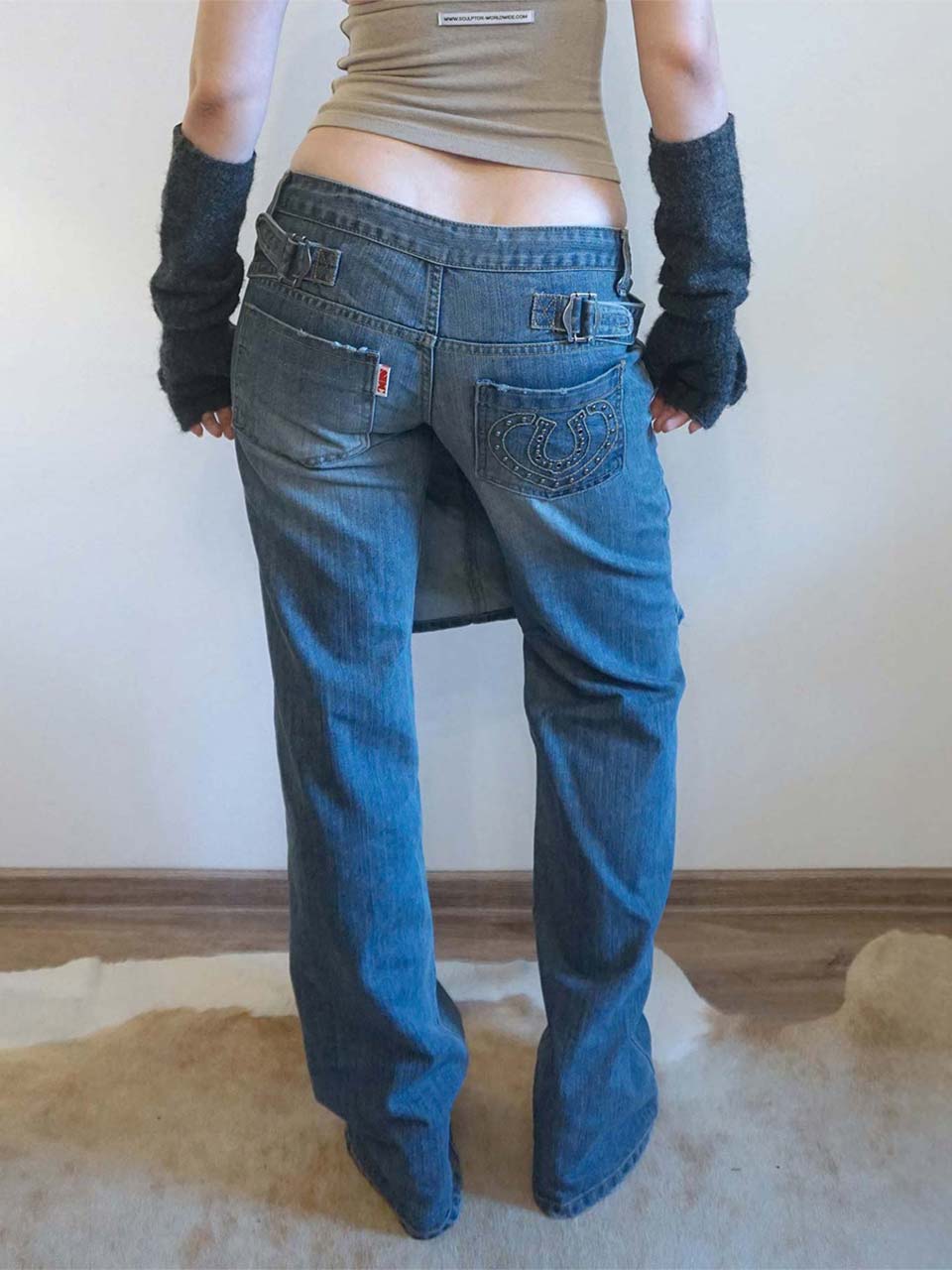 Apron Layered Denim Mid Blue