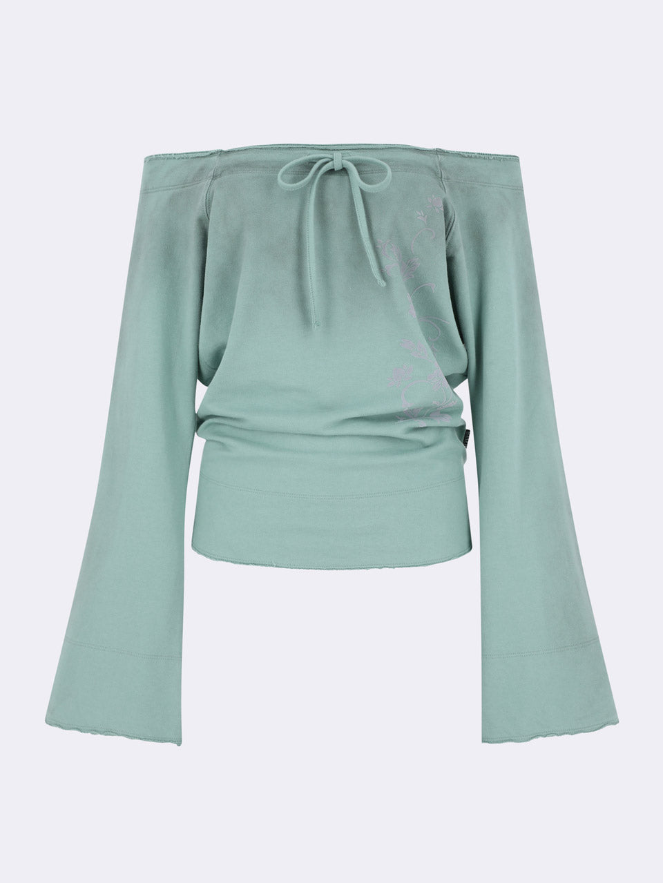 Wide Bell Sleeve Sweatshirt Mint