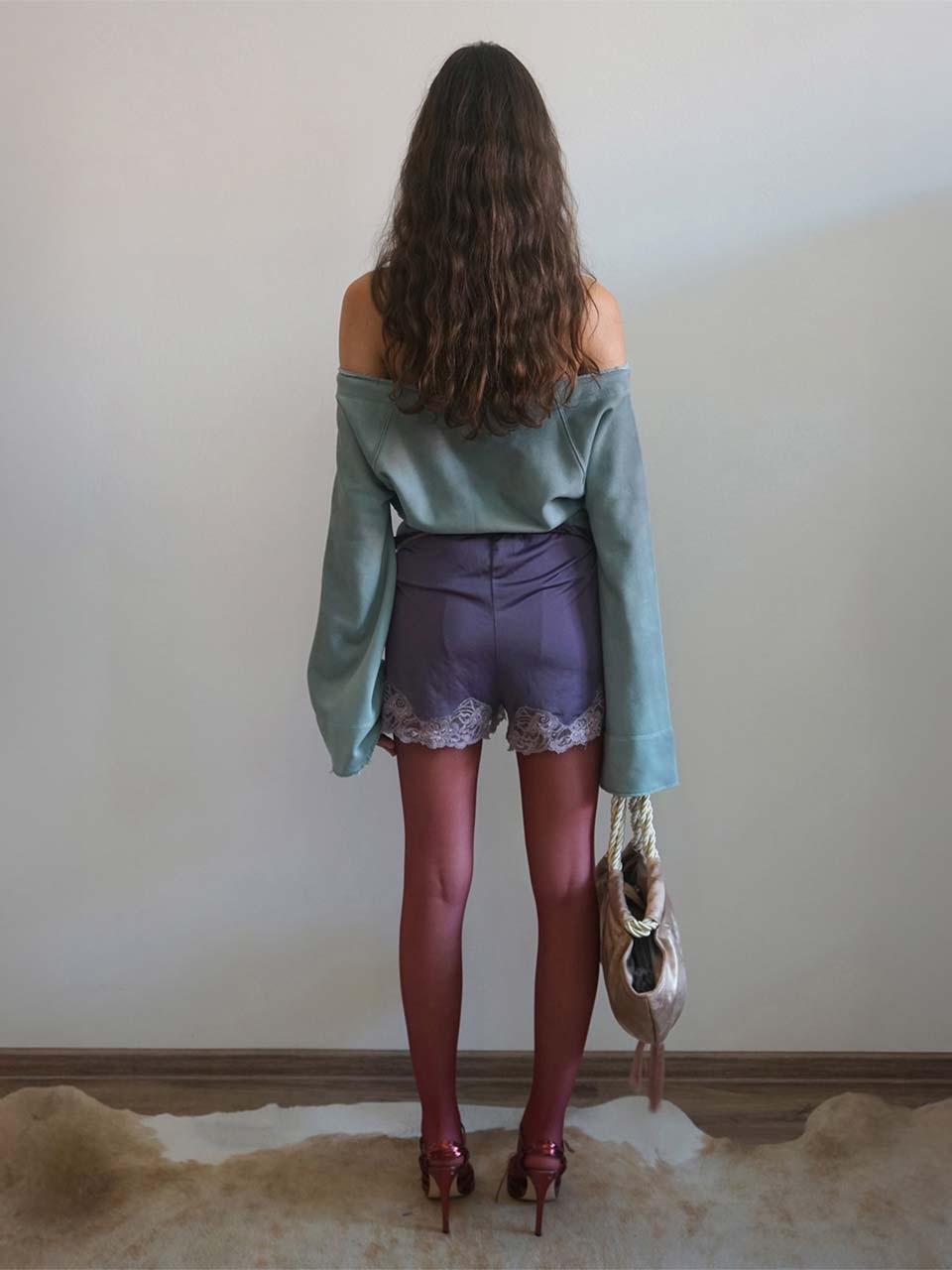 Wide Bell Sleeve Sweatshirt Mint