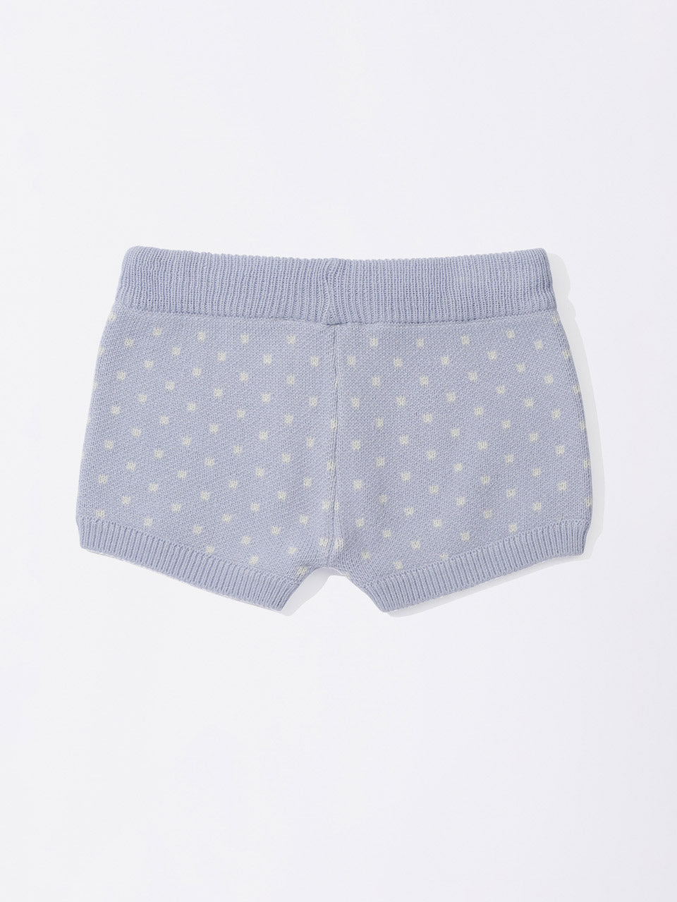 Snowflake Knit Shorts Misty Blue