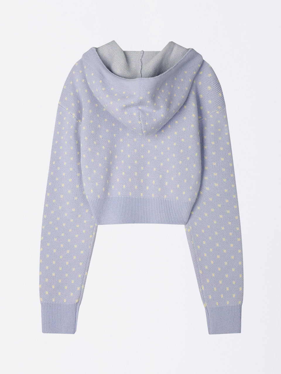 Snowflake Knit Zip-Up Misty Blue