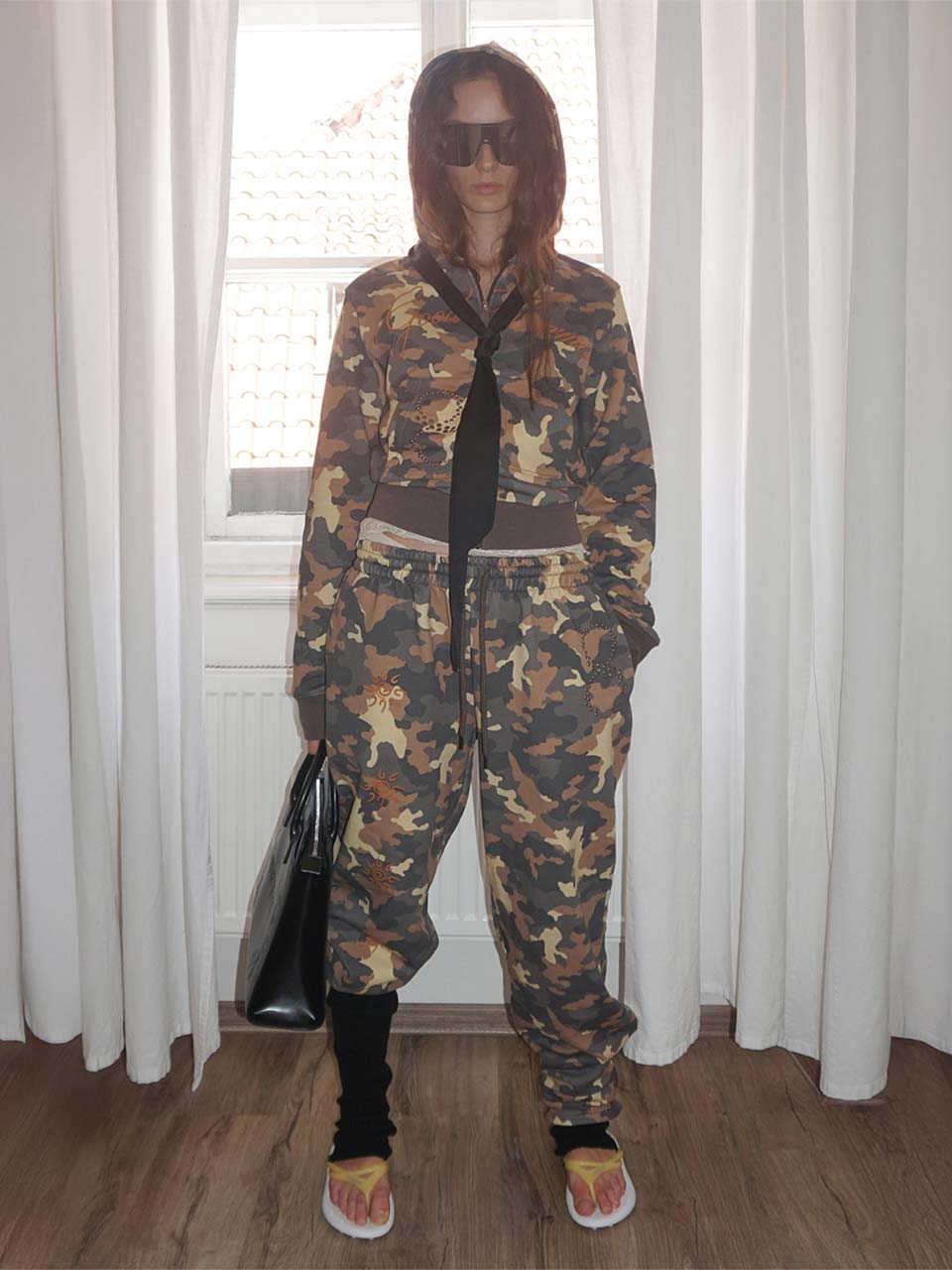 Karma Hooded Zip-Up Mustard Camo