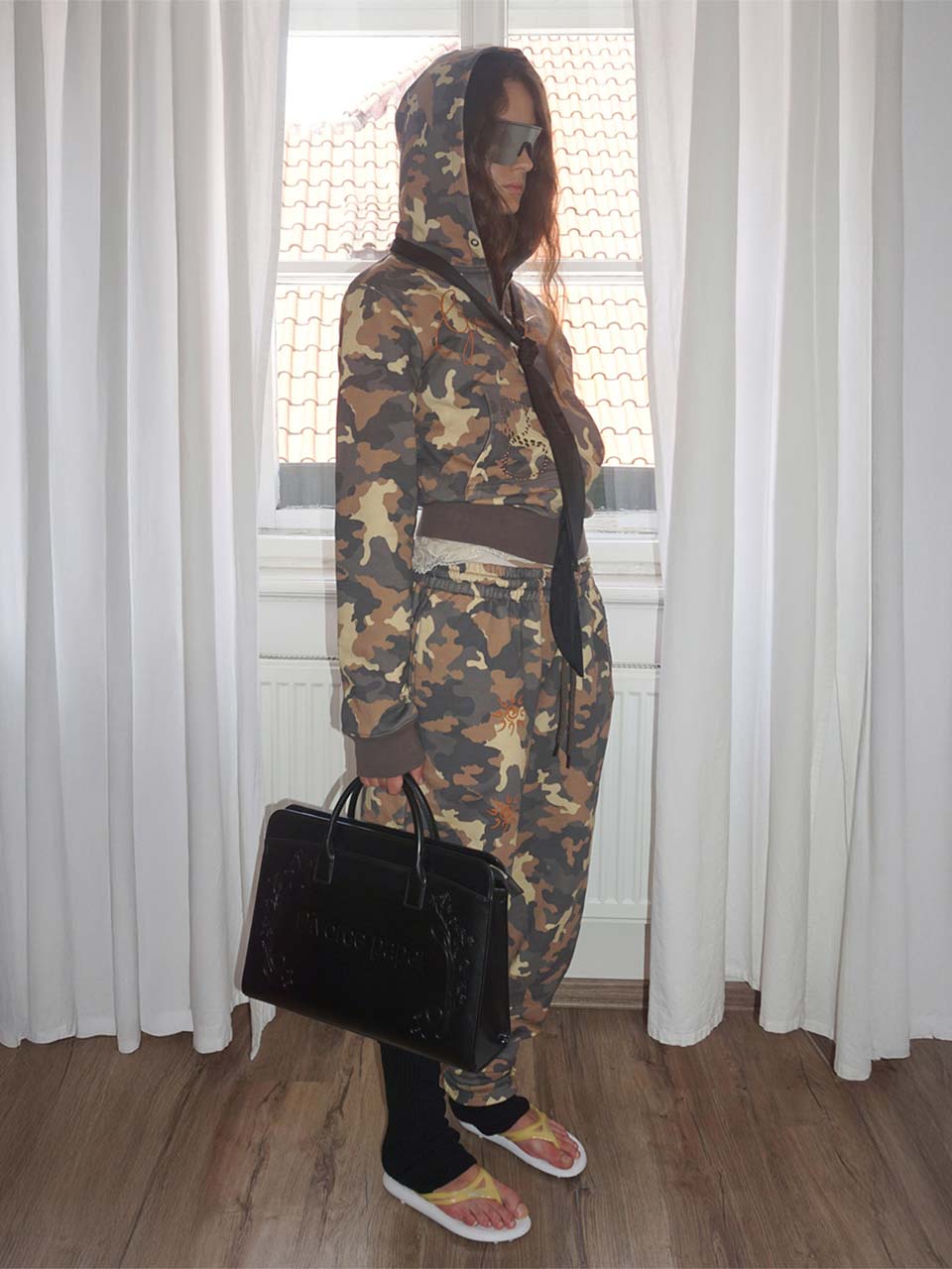 Karma Hooded Zip-Up Mustard Camo