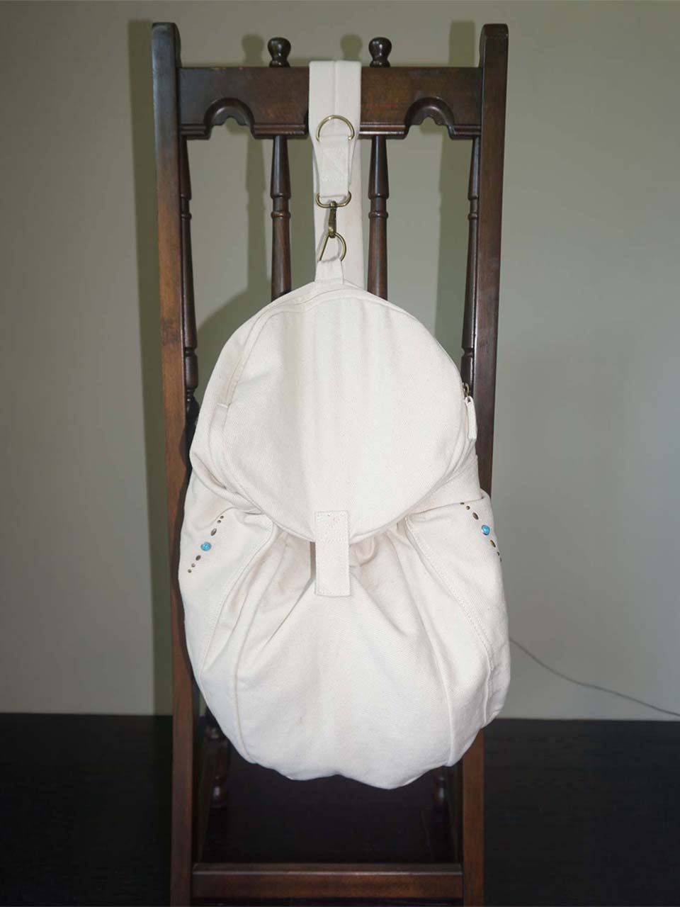 Three-Way Stud Twill Bag Natural