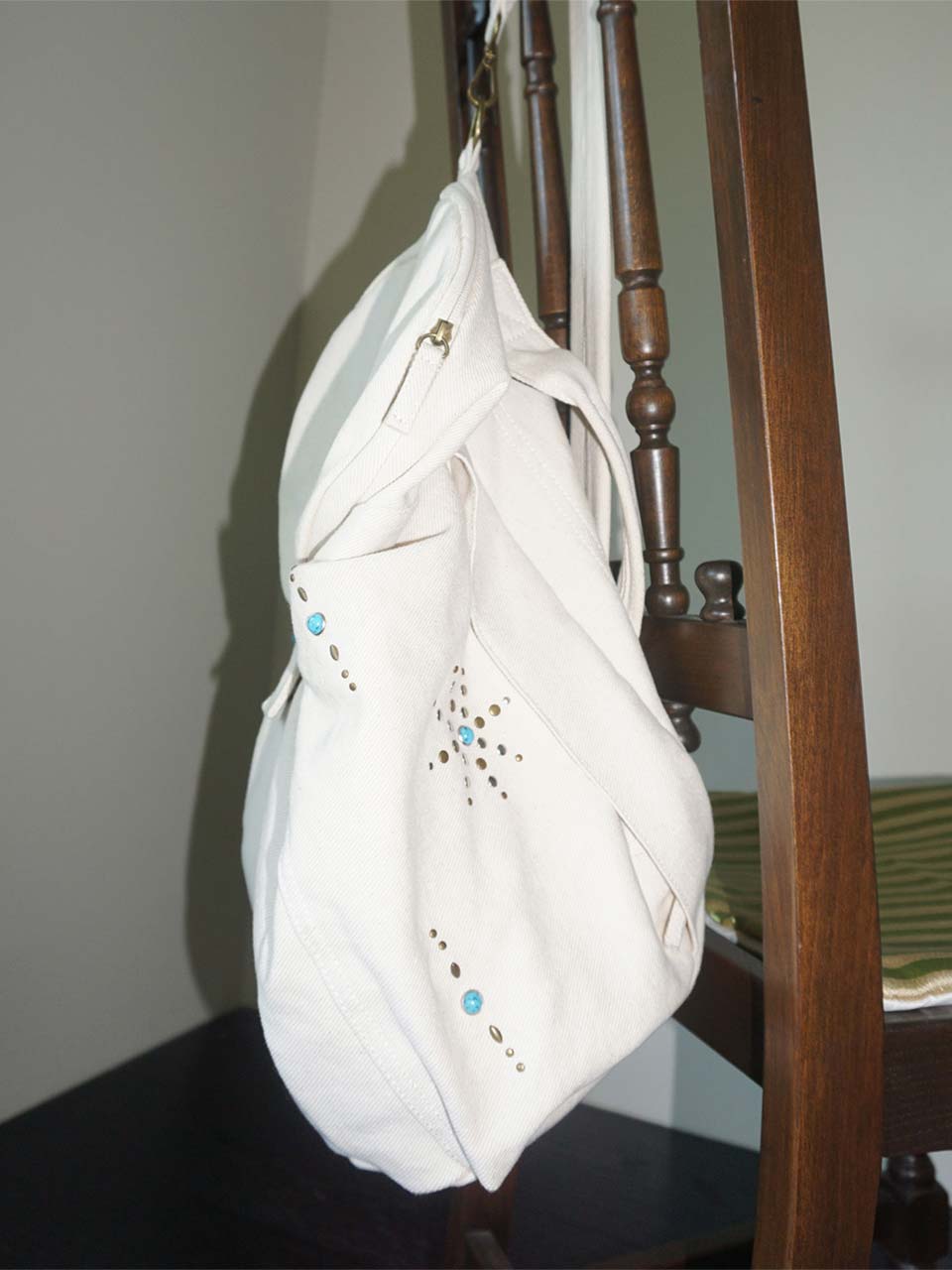 Three-Way Stud Twill Bag Natural