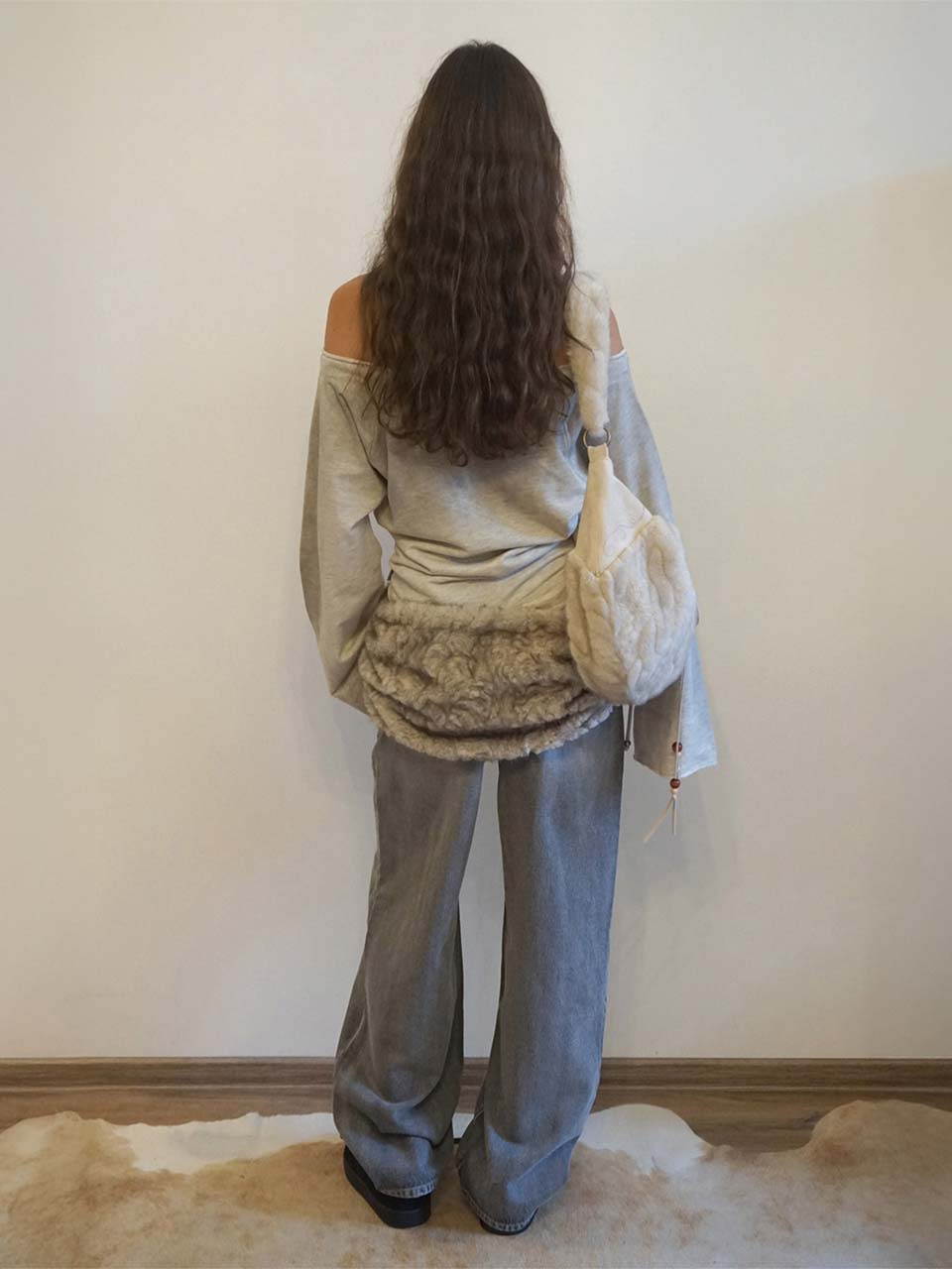 Wide Bell Sleeve Sweatshirt Oatmeal