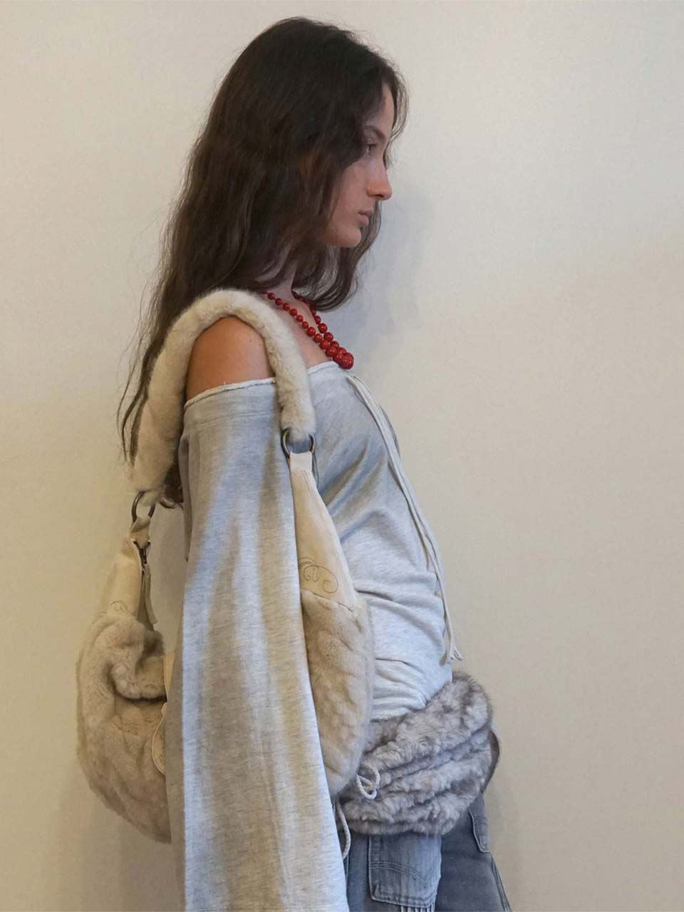 Wide Bell Sleeve Sweatshirt Oatmeal