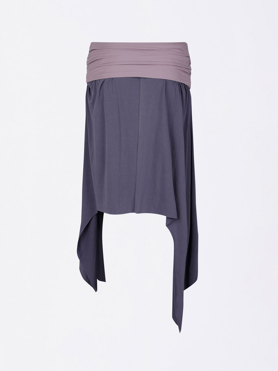 Draping Unbalance Skirt Purple