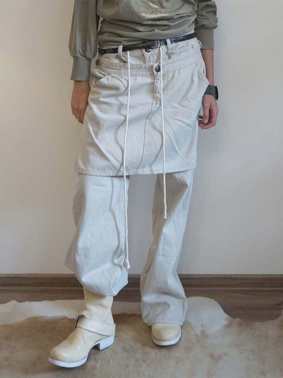 Apron Layered Denim Raw
