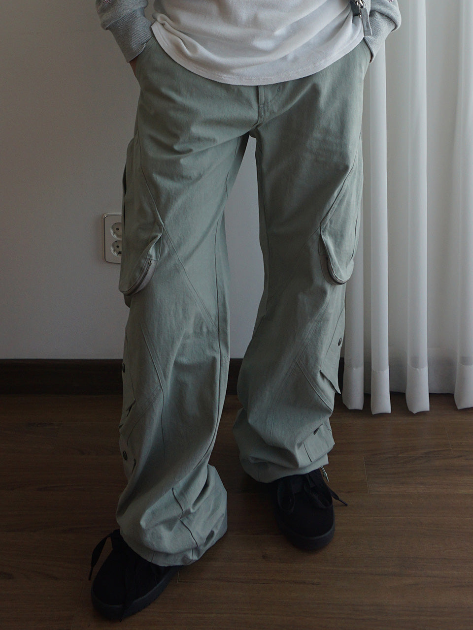 Washed Cargo Pants Sage