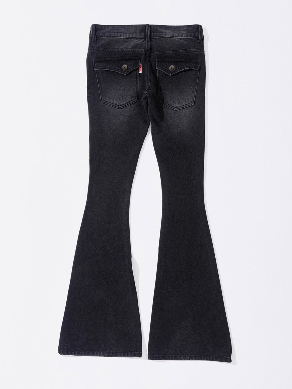 Whiskered Bootcut Denim Washed Gray